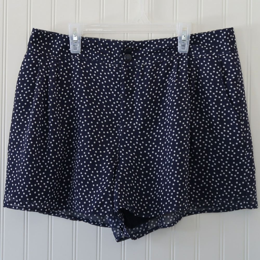 Polka Dot Shorts Blue And White Cottage Core Lauren Conrad Size 12